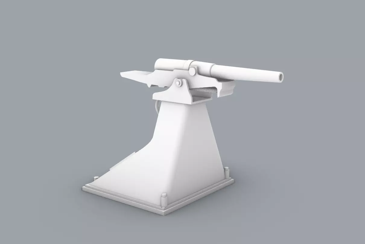 Skoda Naval Gun PM 3D print model_0