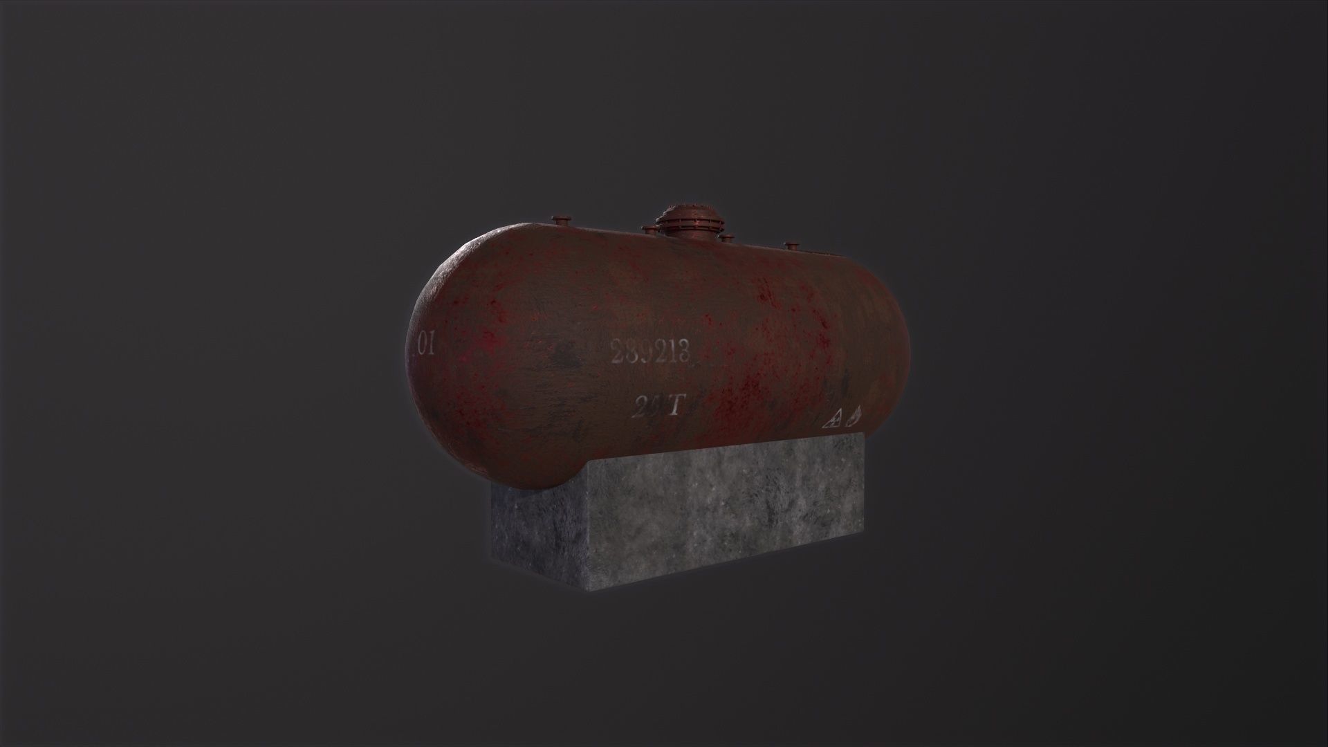 Rusty Oil Tank 3D Model Low-poly 3D model_3