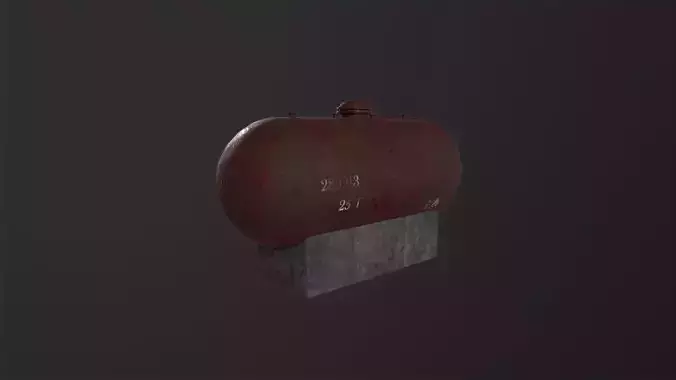Rusty Oil Tank 3D Model