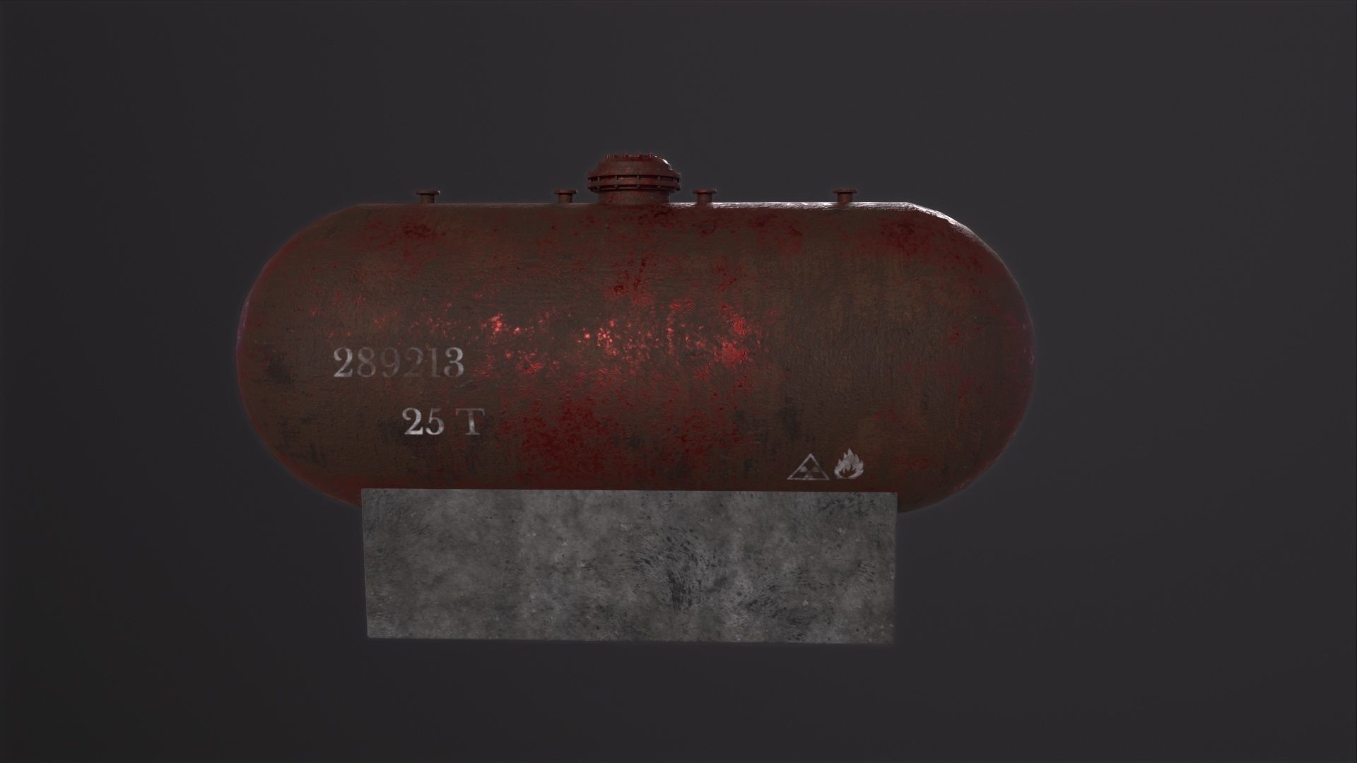 Rusty Oil Tank 3D Model Low-poly 3D model_5