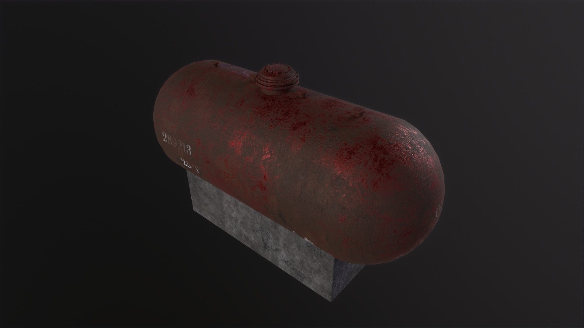 Rusty Oil Tank 3D Model Low-poly 3D model_4