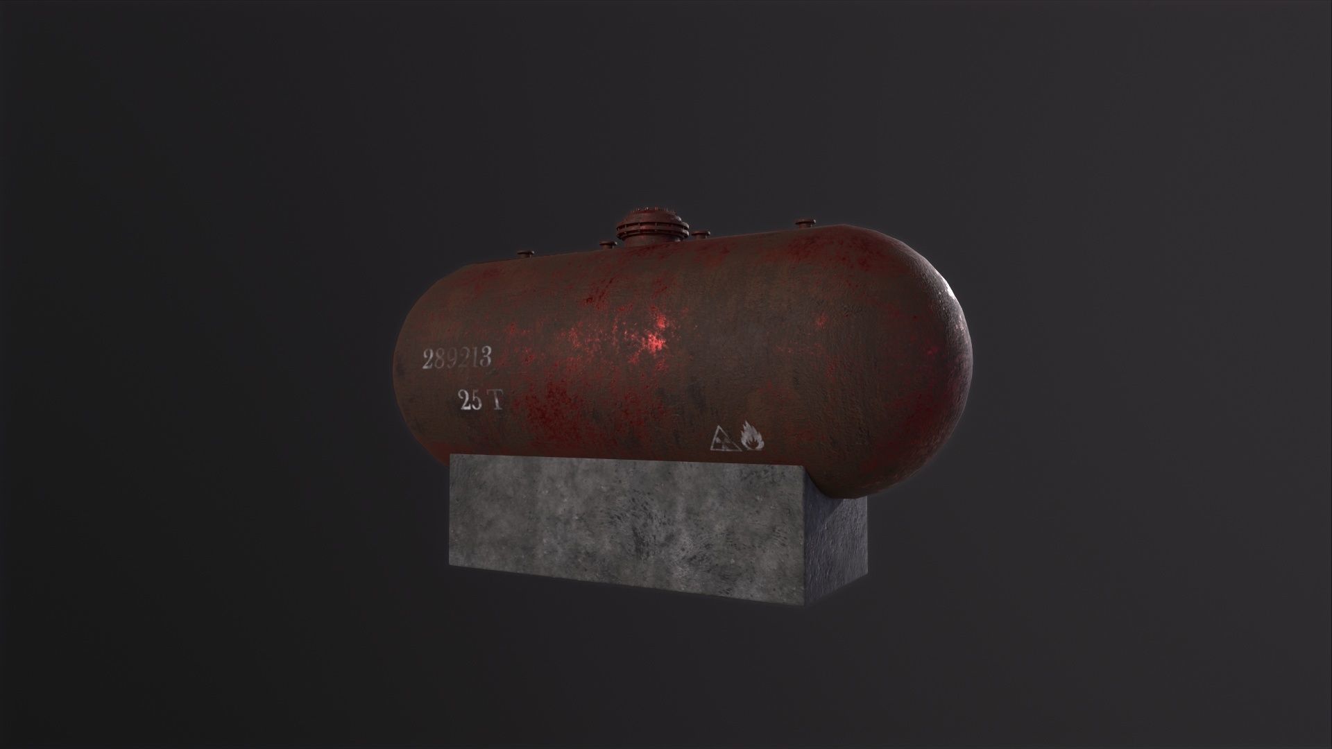 Rusty Oil Tank 3D Model Low-poly 3D model_2