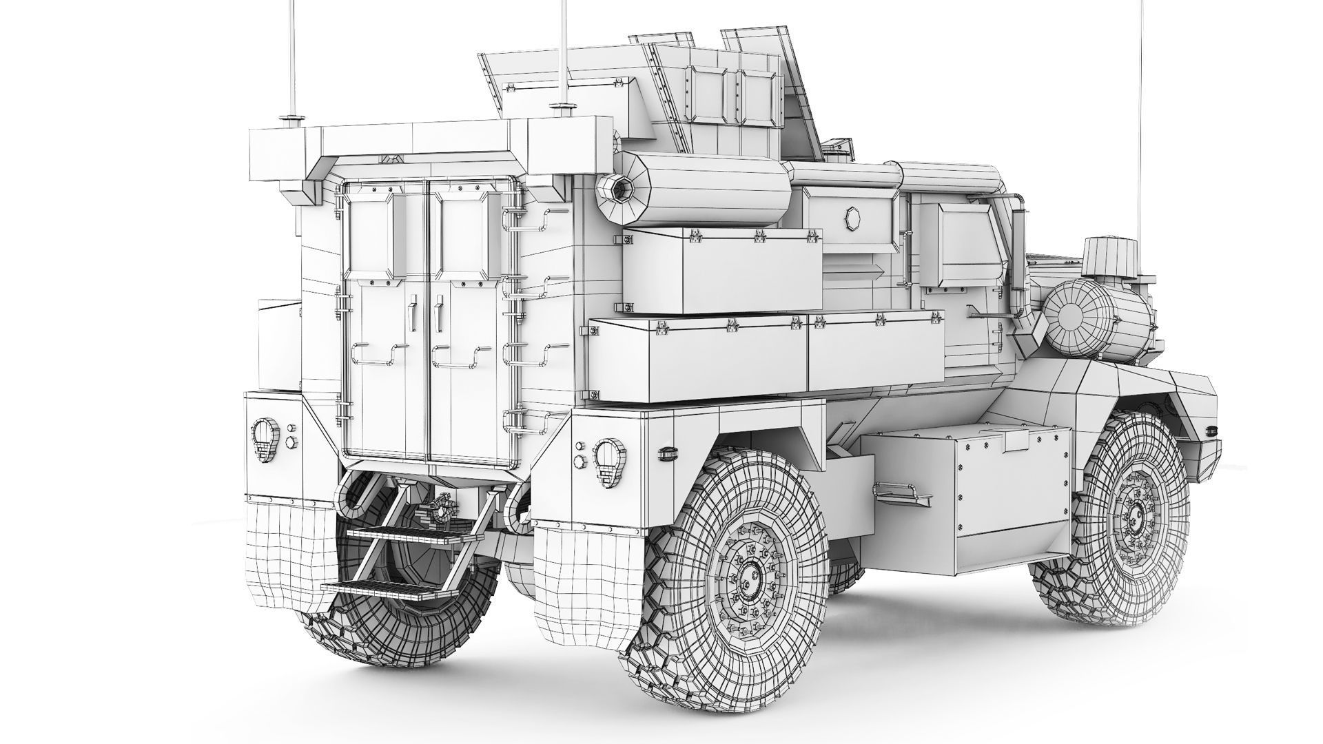 Cougar 4x4 MRAP H 2005 3D model_9