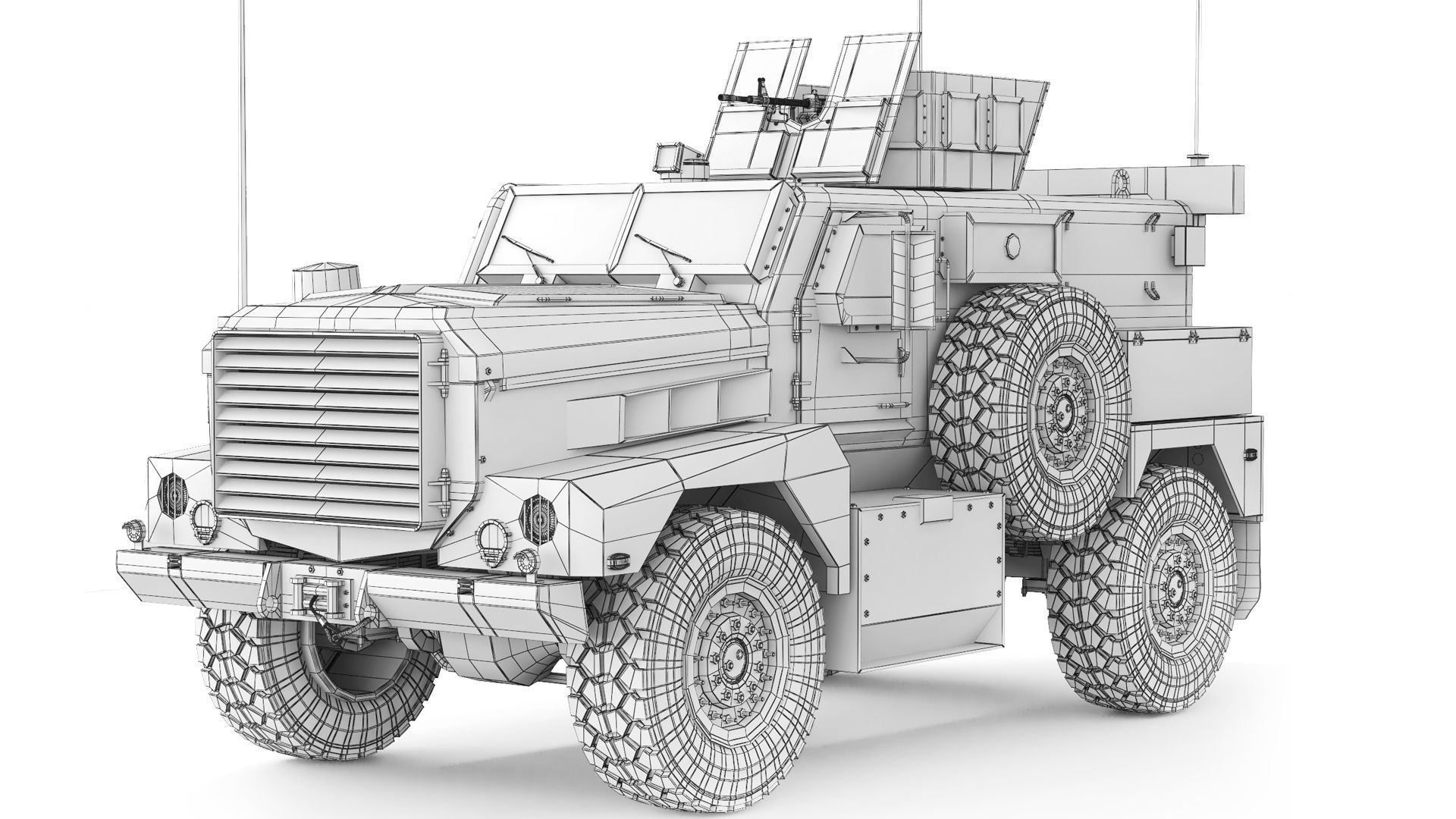 Cougar 4x4 MRAP H 2005 3D model_8