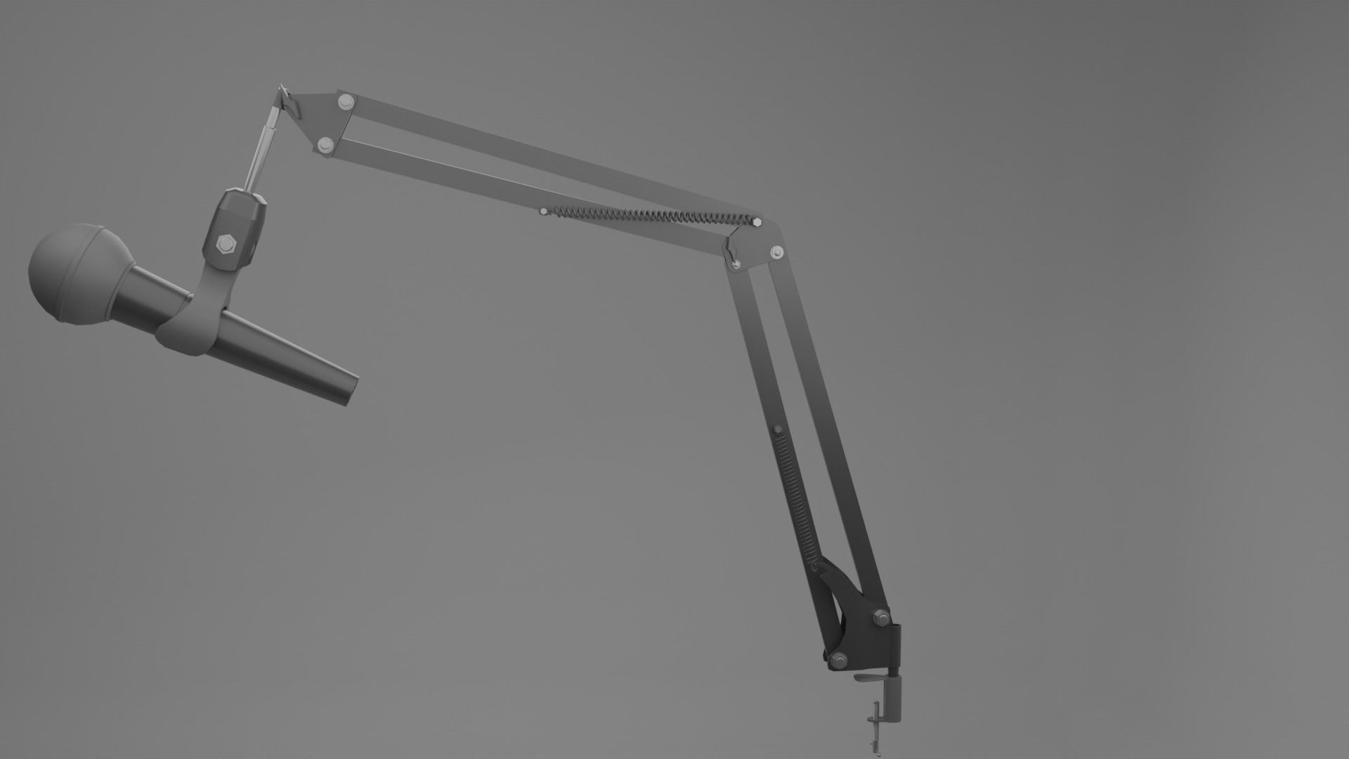 3D Microphone Stand  Free 3D model_1