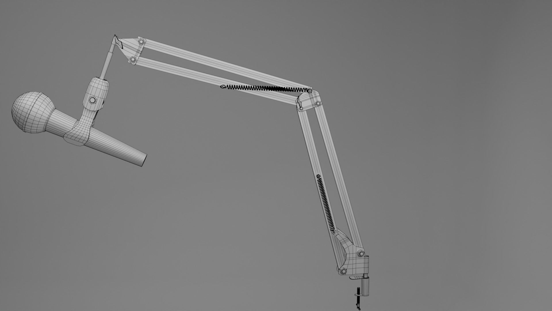 3D Microphone Stand  Free 3D model_2