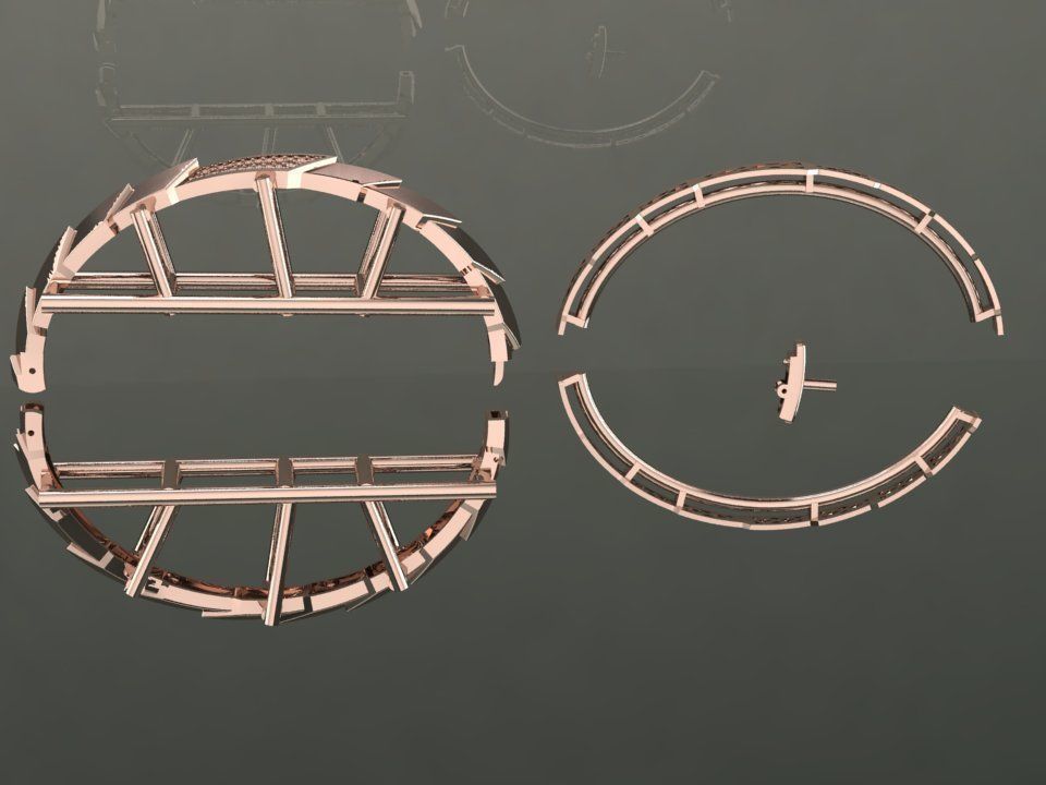 Gold Bracelet 3D print model_5