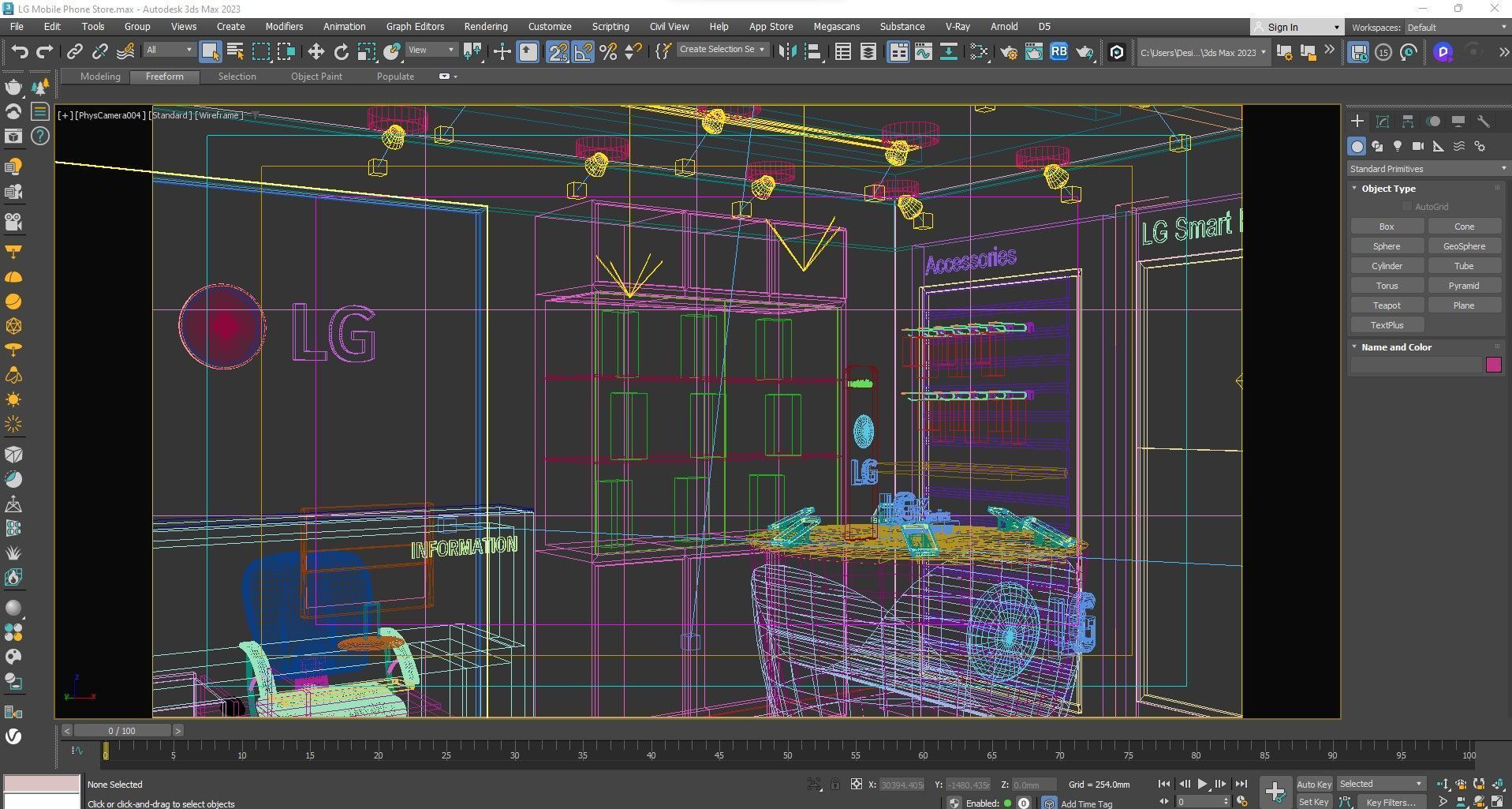 High Quality 3D Mobile Phone Store Design Retail Interior Model 3D model_5