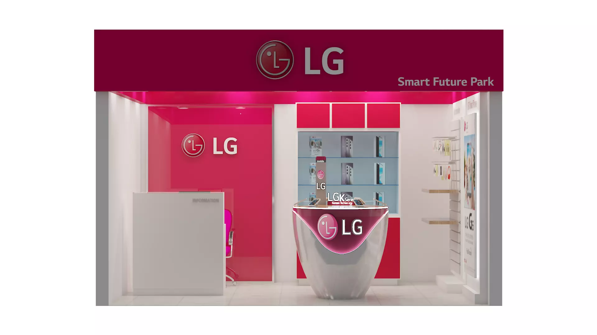 High Quality 3D Mobile Phone Store Design Retail Interior Model 3D model_0