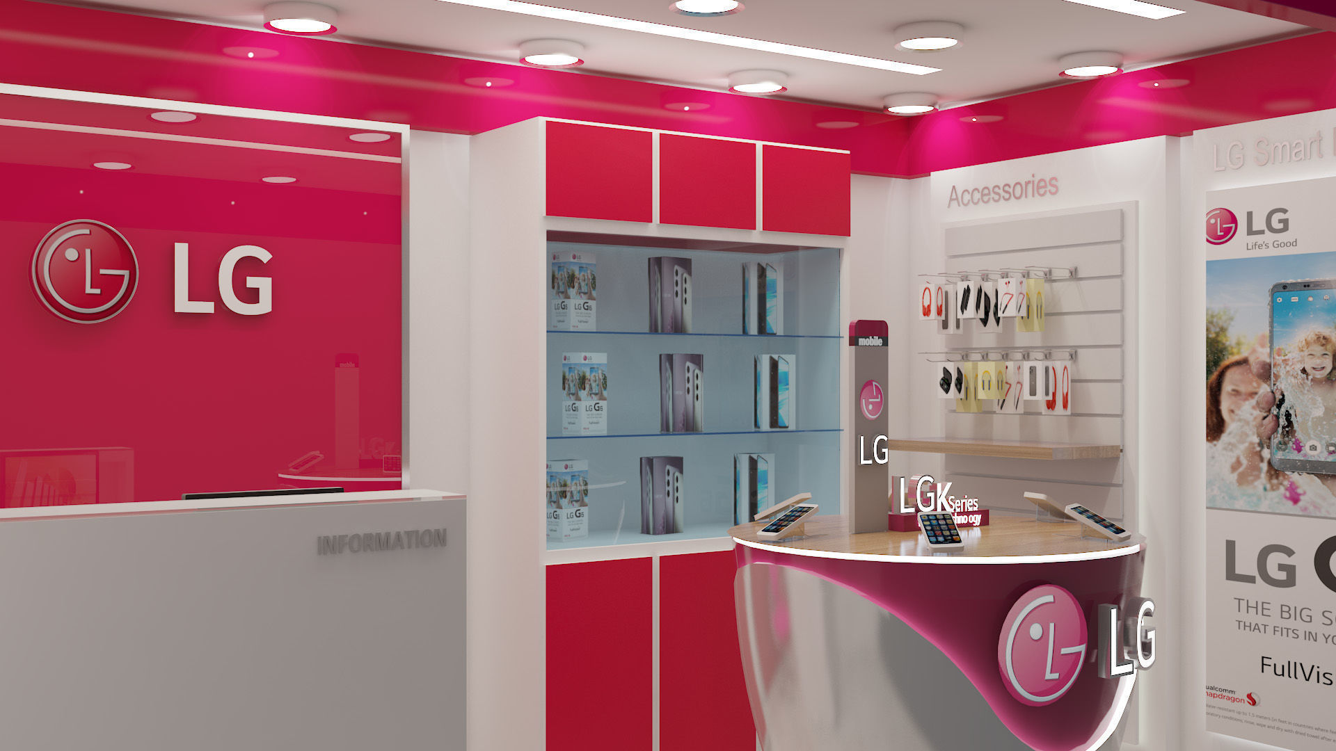 High Quality 3D Mobile Phone Store Design Retail Interior Model 3D model_3