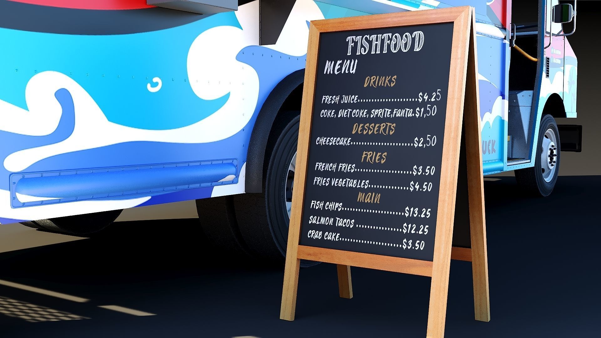 Street food step van 3D Model Collection_11