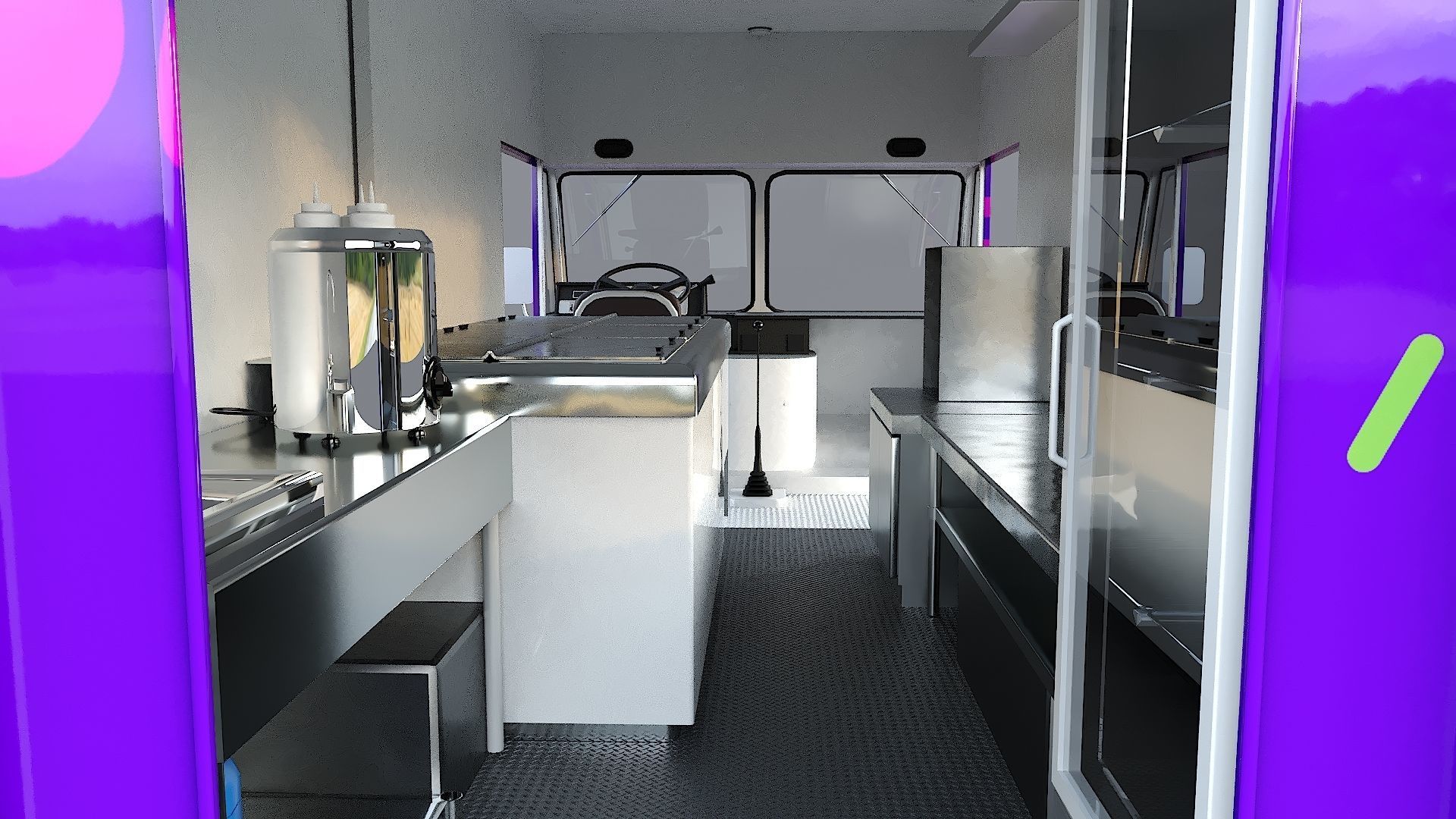 Street food step van 3D Model Collection_15