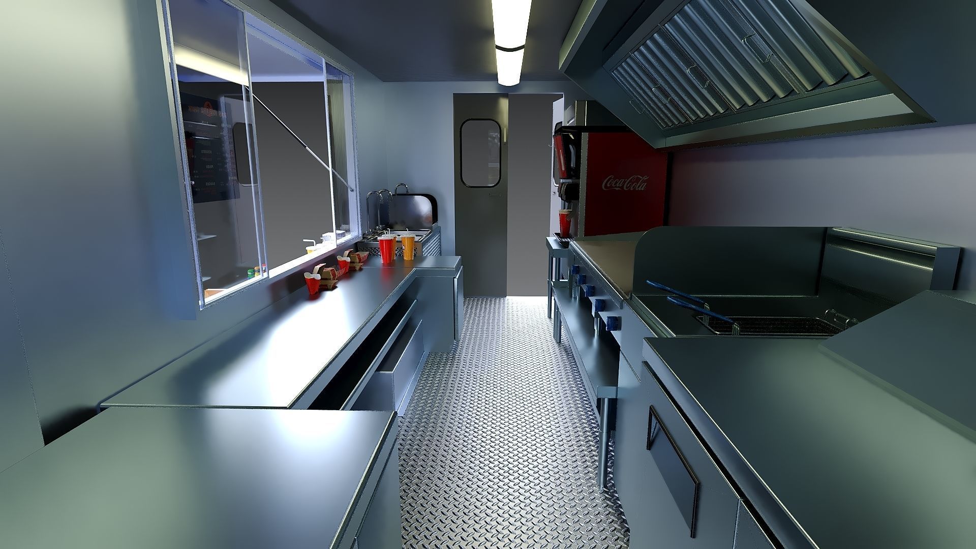 Street food step van 3D Model Collection_10