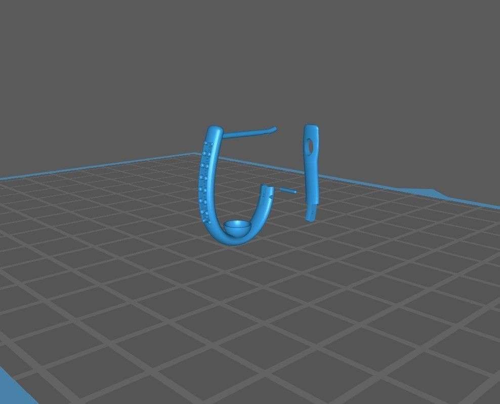 U Diamonds Pearl Plug Earrings 3D print model_6