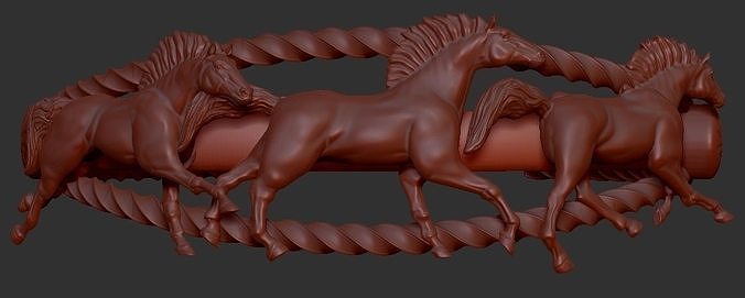 Horse bracelet 3D print model