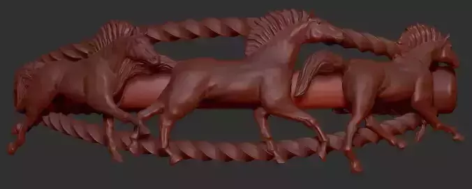 Horse bracelet 3D print model