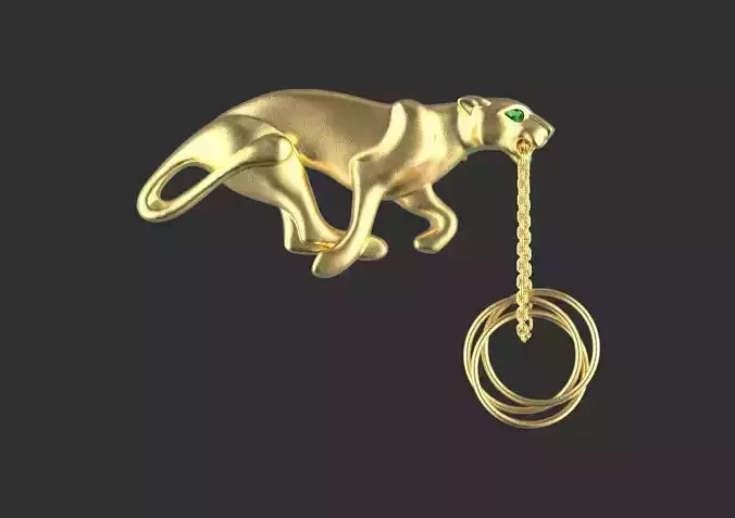 brooch panther 3D print model