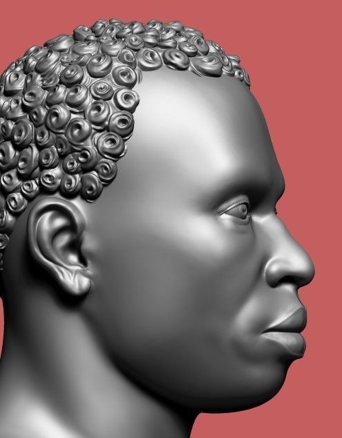 Man Bust 3D print model_2