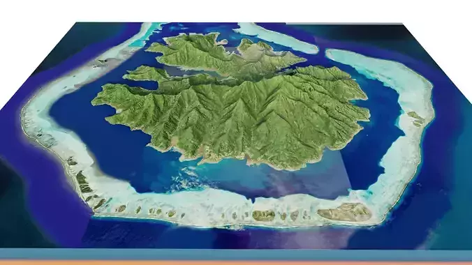 Tahaa island full 3d terrain