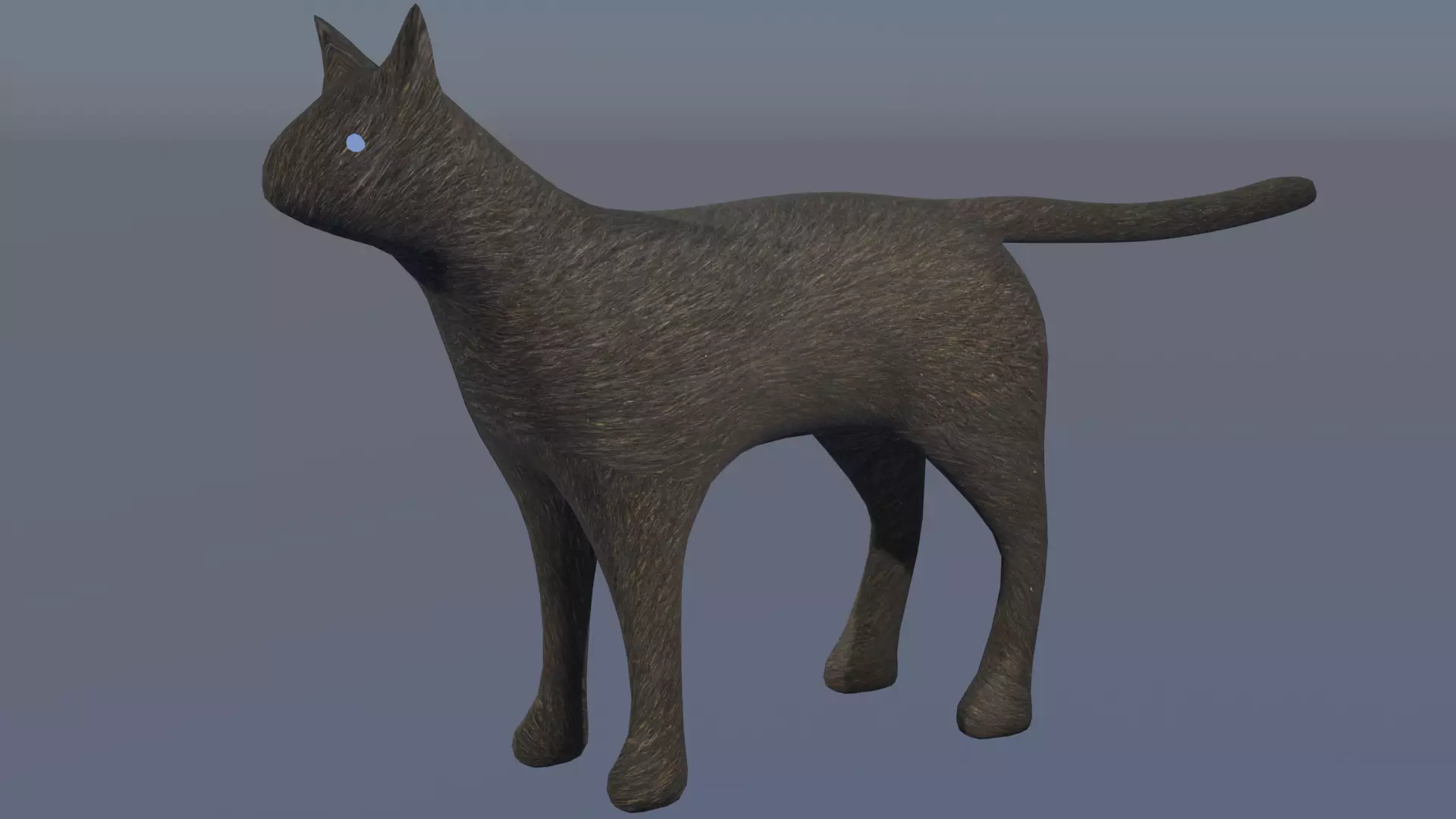 Lowpoly Anatomy Cat Model Rigged Animated Free low-poly 3D model