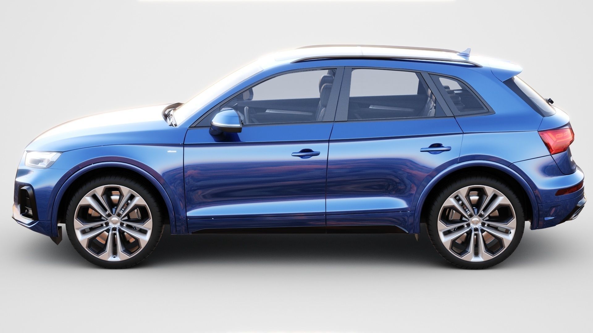 Audi Q5 2021 with interior and open doors 3D model_2