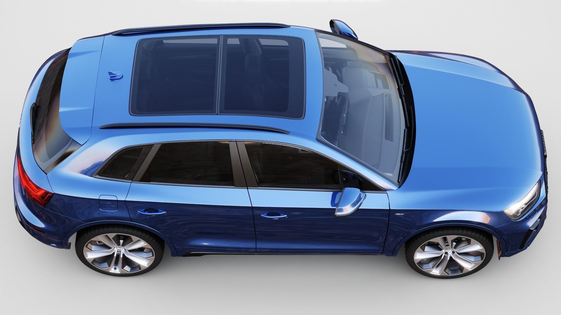 Audi Q5 2021 with interior and open doors 3D model_7