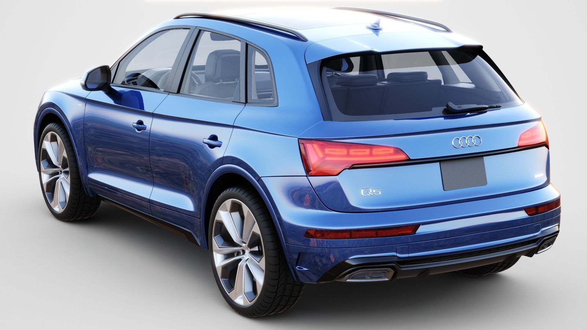 Audi Q5 2021 with interior and open doors 3D model_3