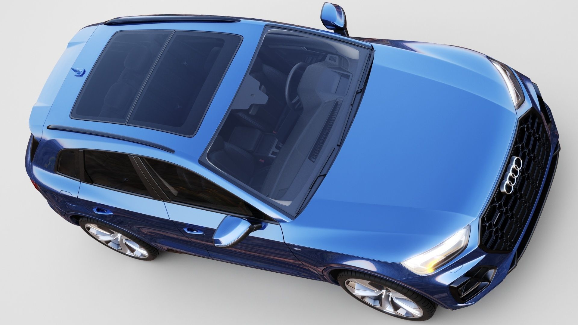 Audi Q5 2021 with interior and open doors 3D model_8