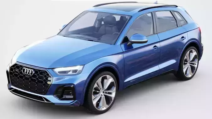 Audi Q5 2021 with interior and open doors