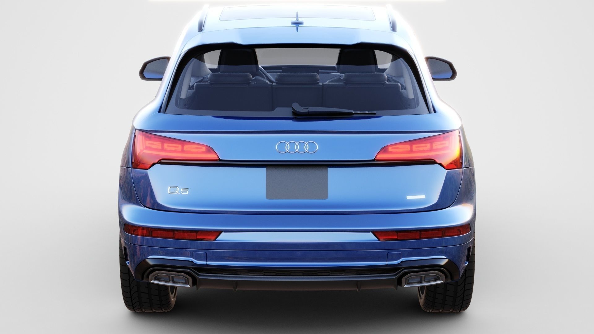 Audi Q5 2021 with interior and open doors 3D model_4