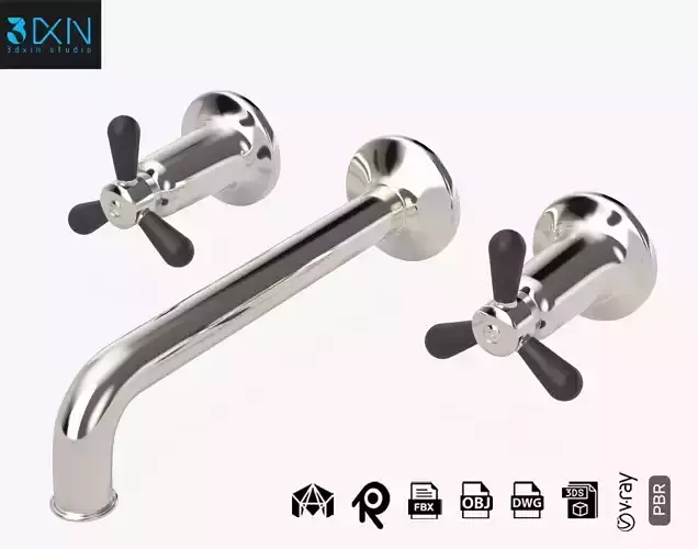 Wall mount faucet 3D model
