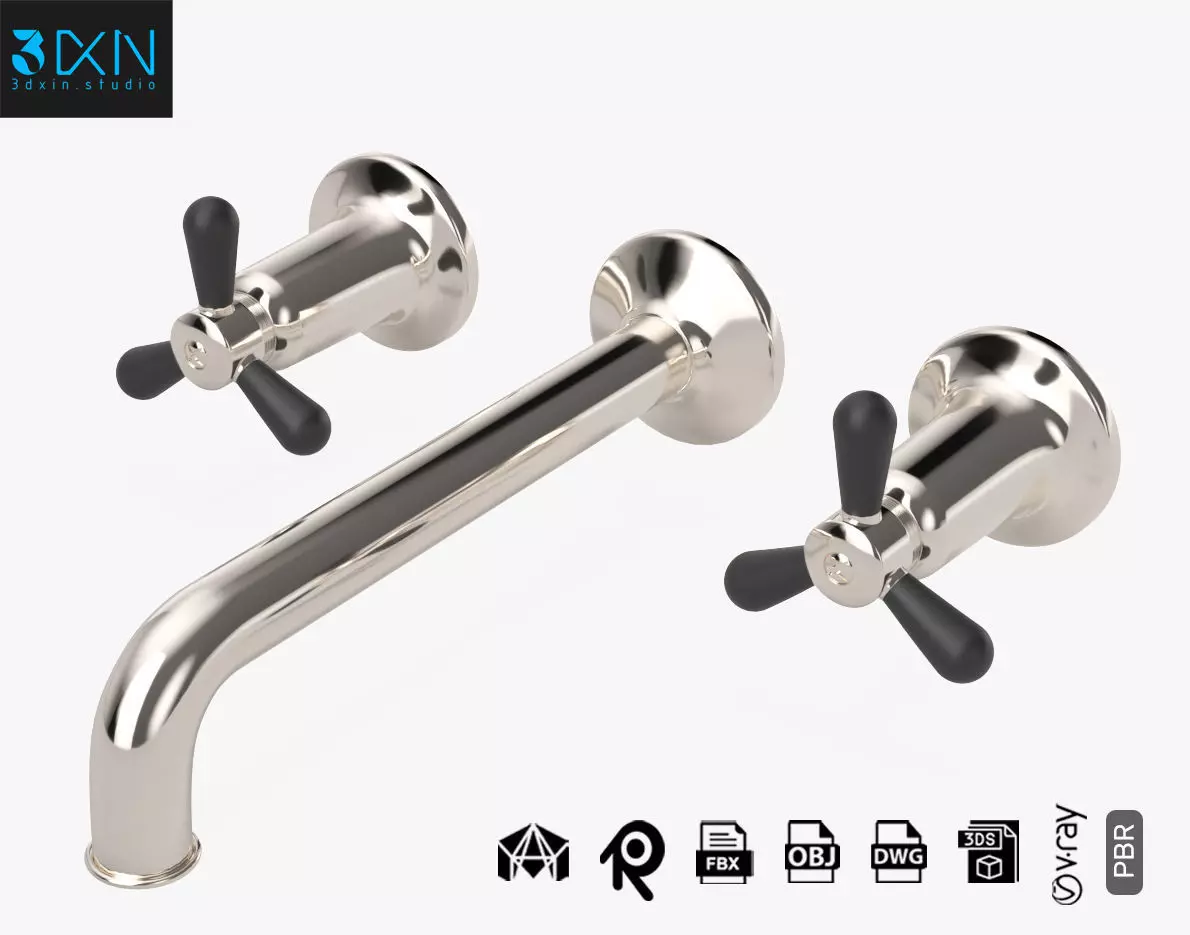 Wall mount faucet 3D model