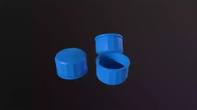 Plastic Pet Bottle Cap 3D Model