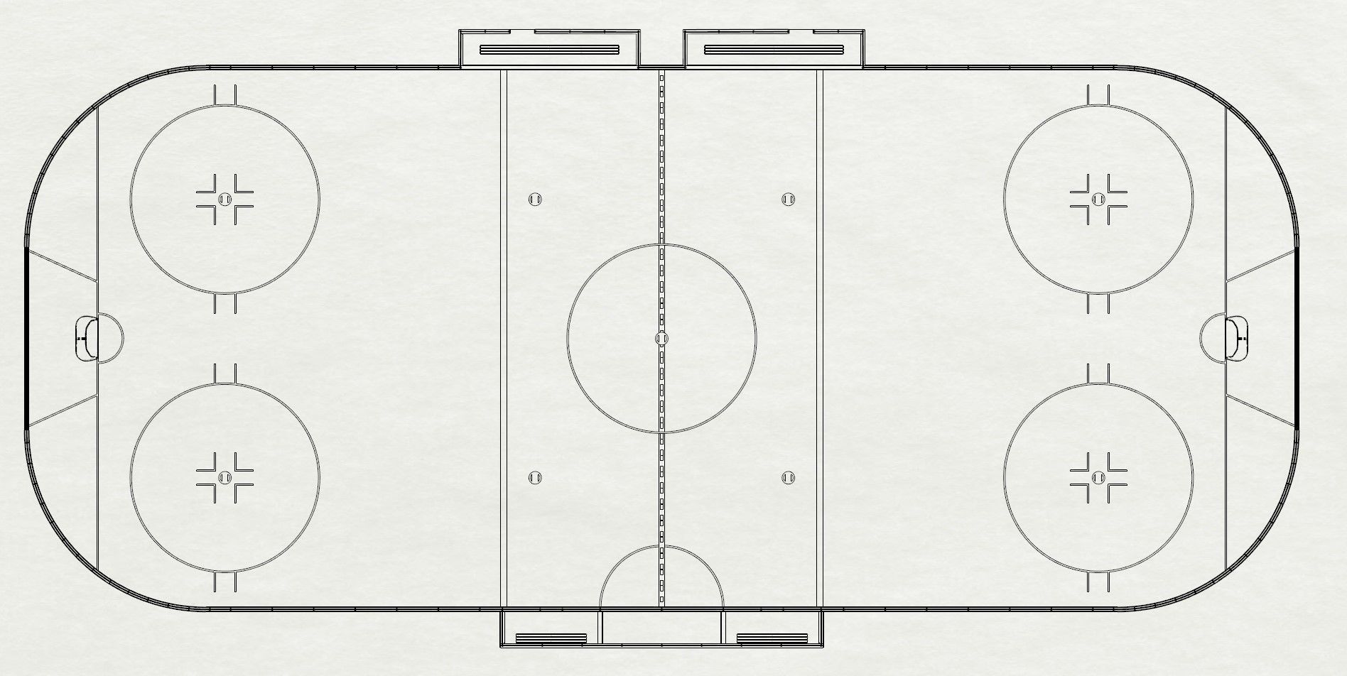 Hockey Rink NHL Version Low-poly 3D model_3