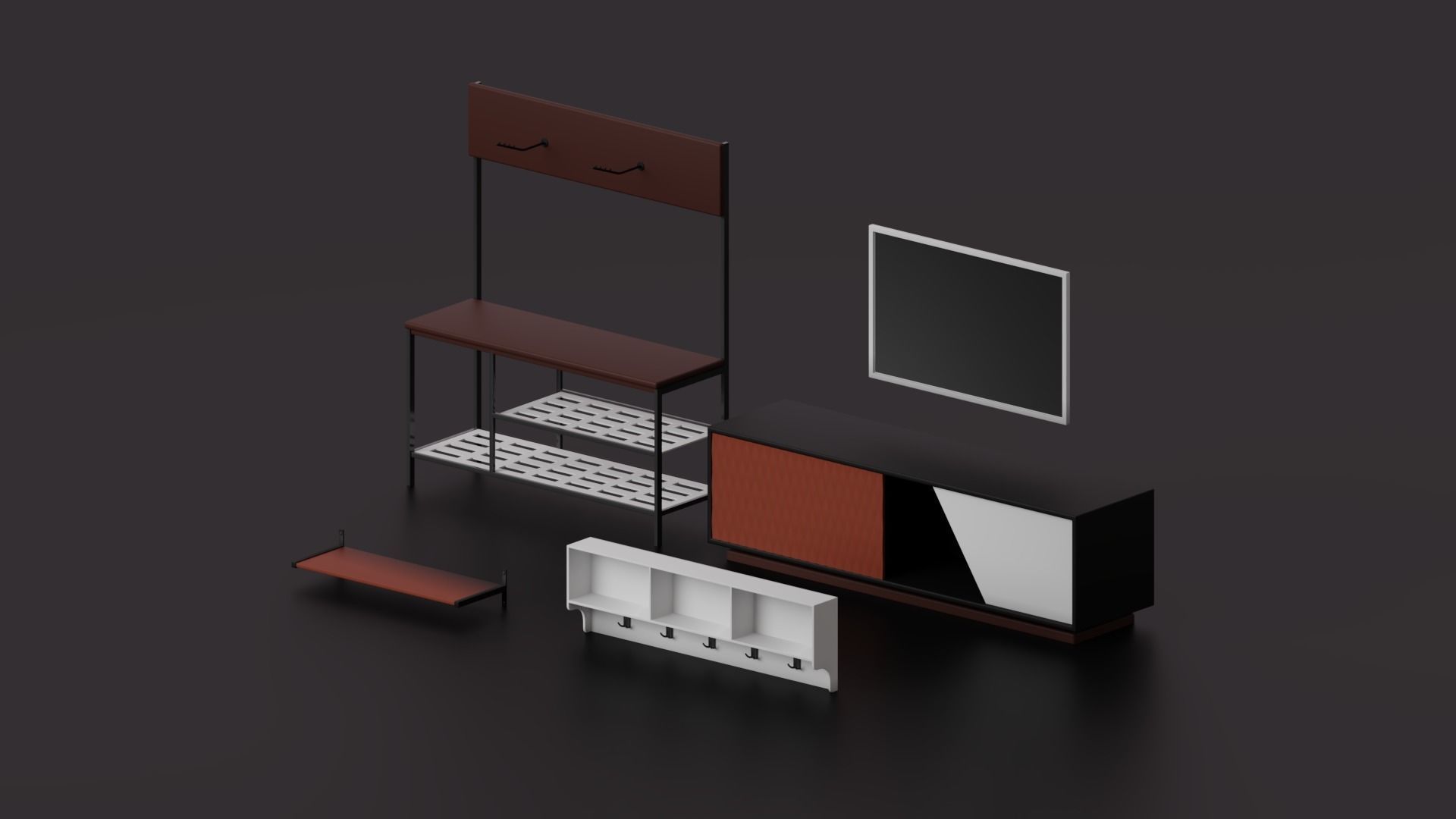 House Props Softpack Low-poly 3D model_7