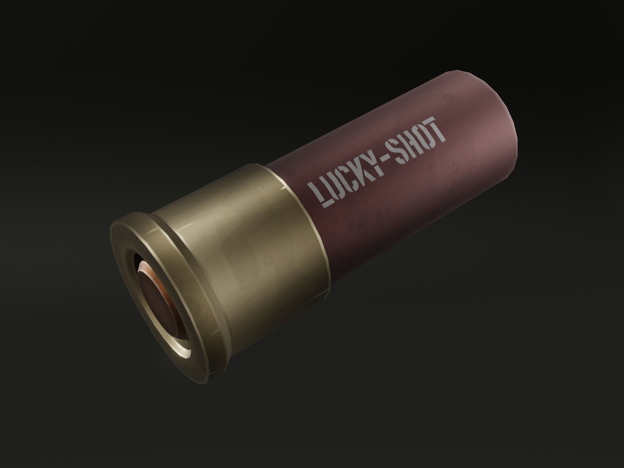 Stylized shotgun Low-poly 3D model_30