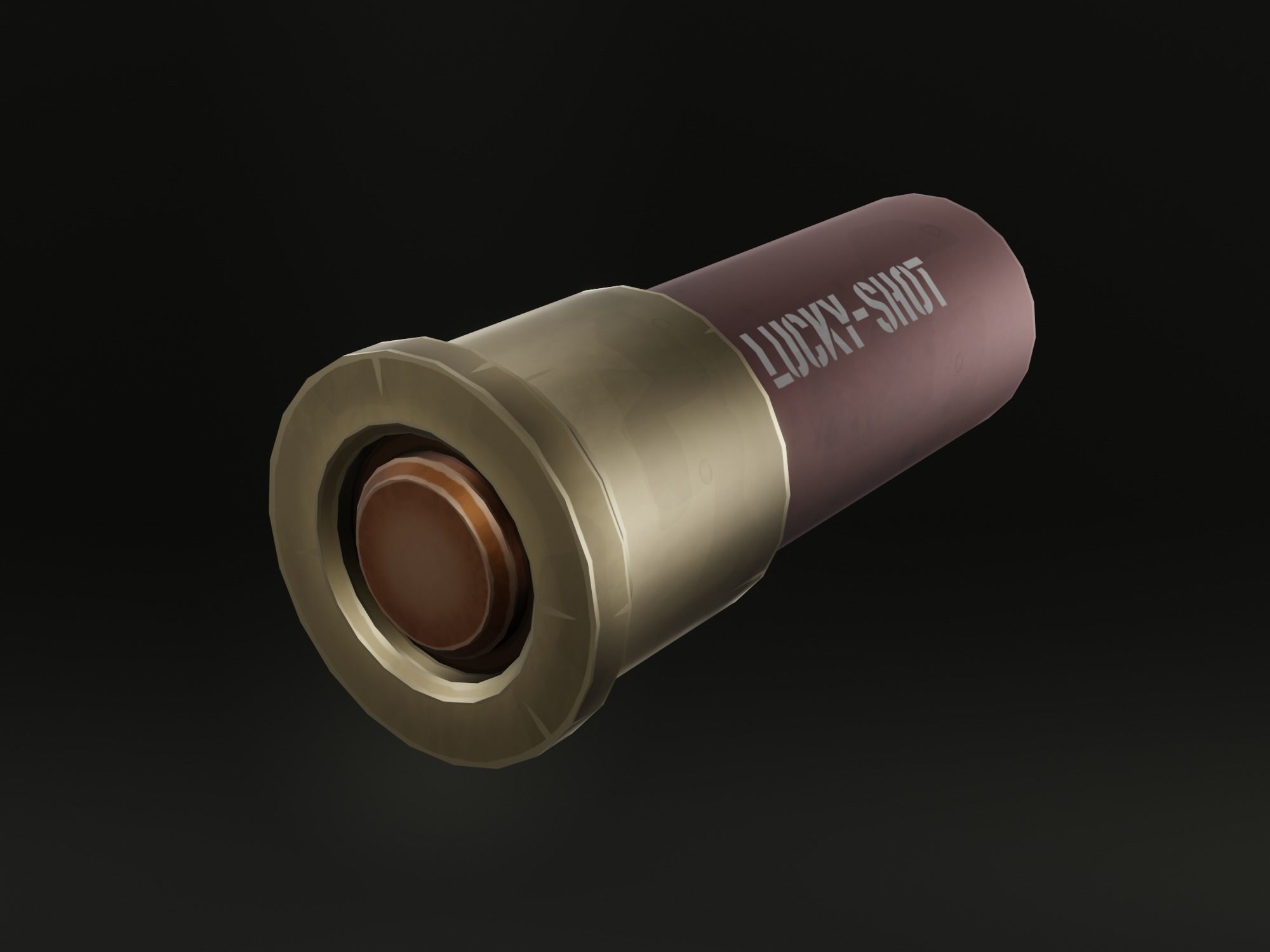 Stylized shotgun Low-poly 3D model_33