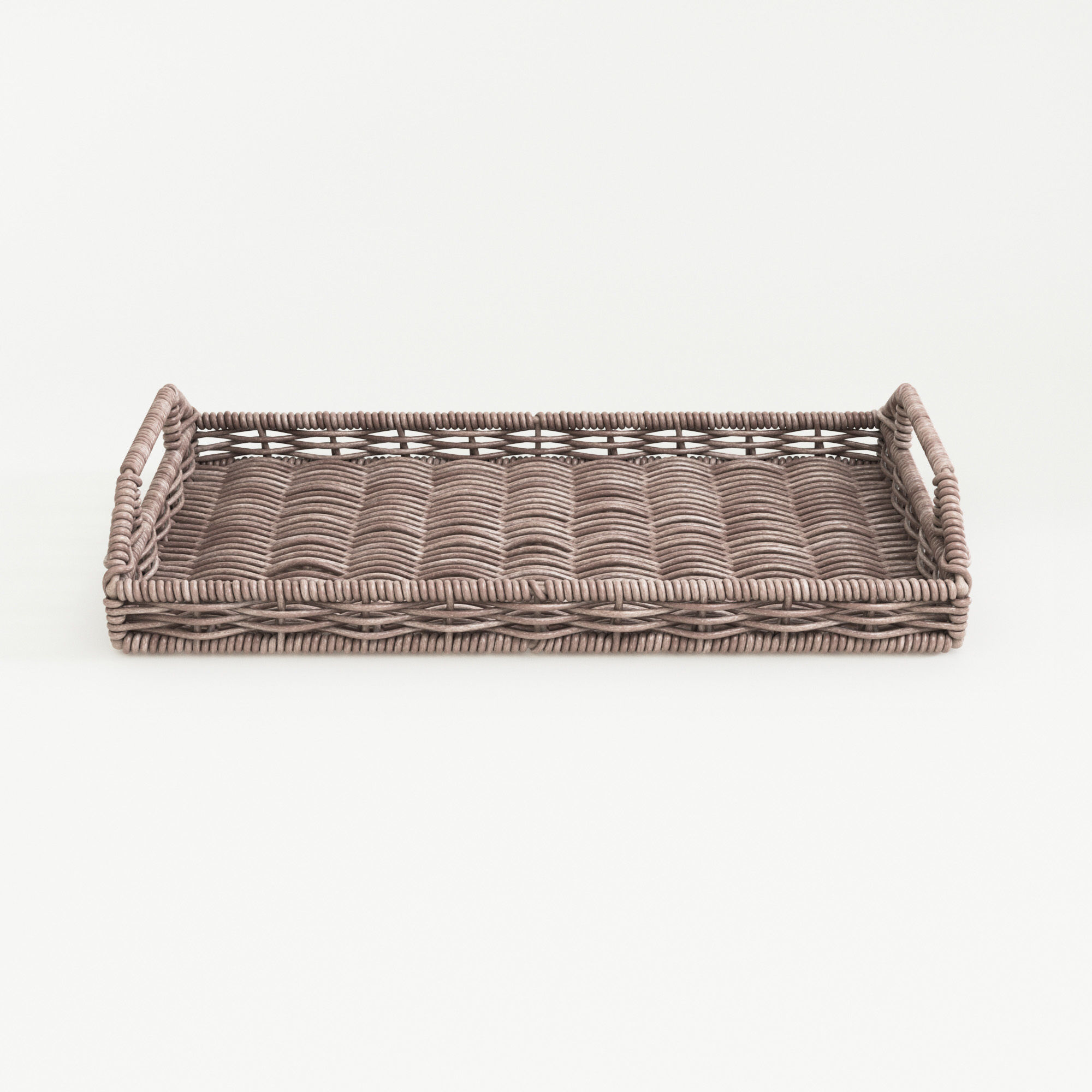 Wicker Tray 3D model_3