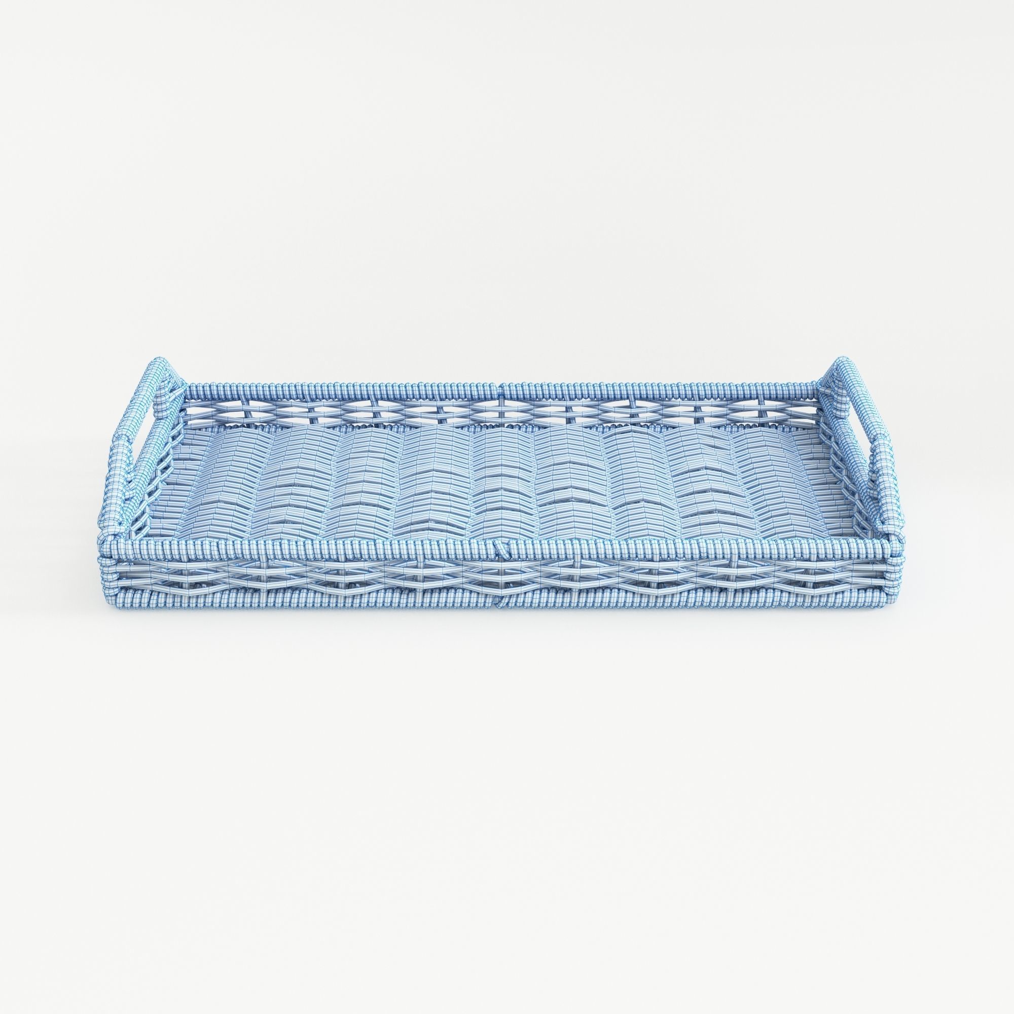 Wicker Tray 3D model_4