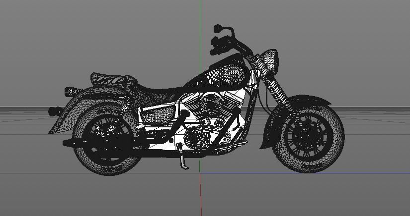 Motorcycle Kawasaki 3D model_20