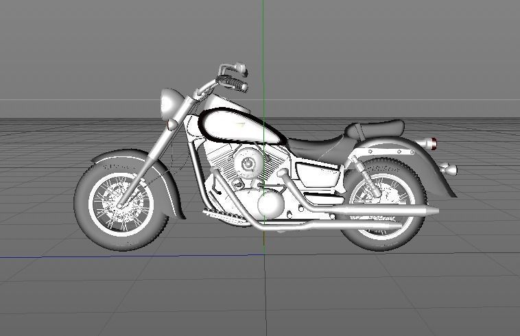 Motorcycle Kawasaki 3D model_3