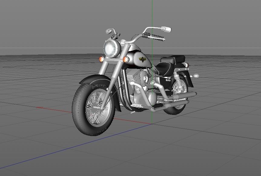 Motorcycle Kawasaki 3D model_2