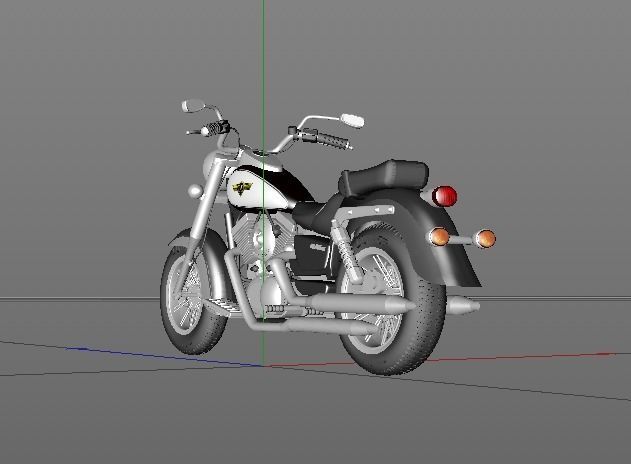 Motorcycle Kawasaki 3D model_4