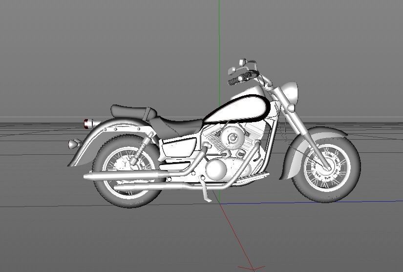 Motorcycle Kawasaki 3D model_7