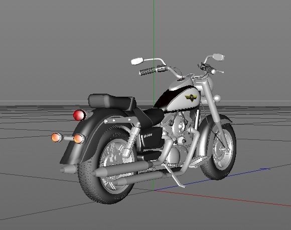 Motorcycle Kawasaki 3D model_6