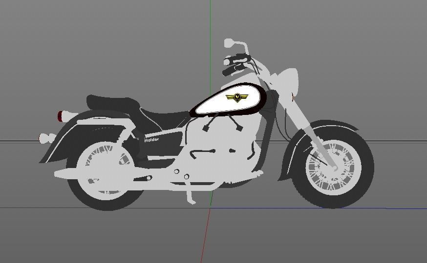 Motorcycle Kawasaki 3D model_24