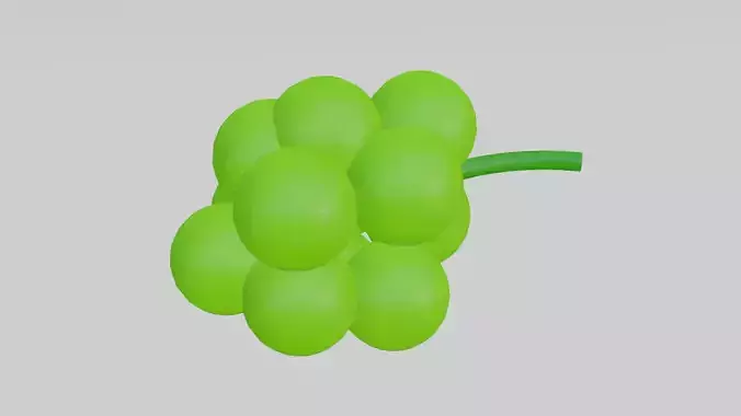 Cartoon Grape Low-poly 3D model