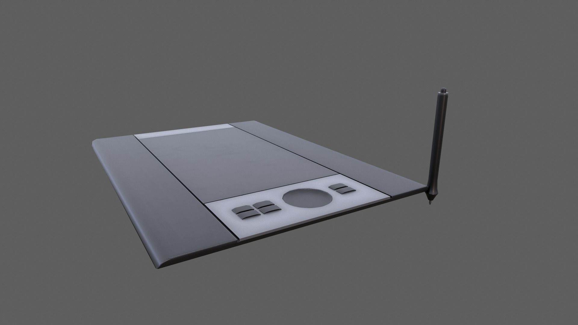 Graphic tablet Low-poly 3D model_2