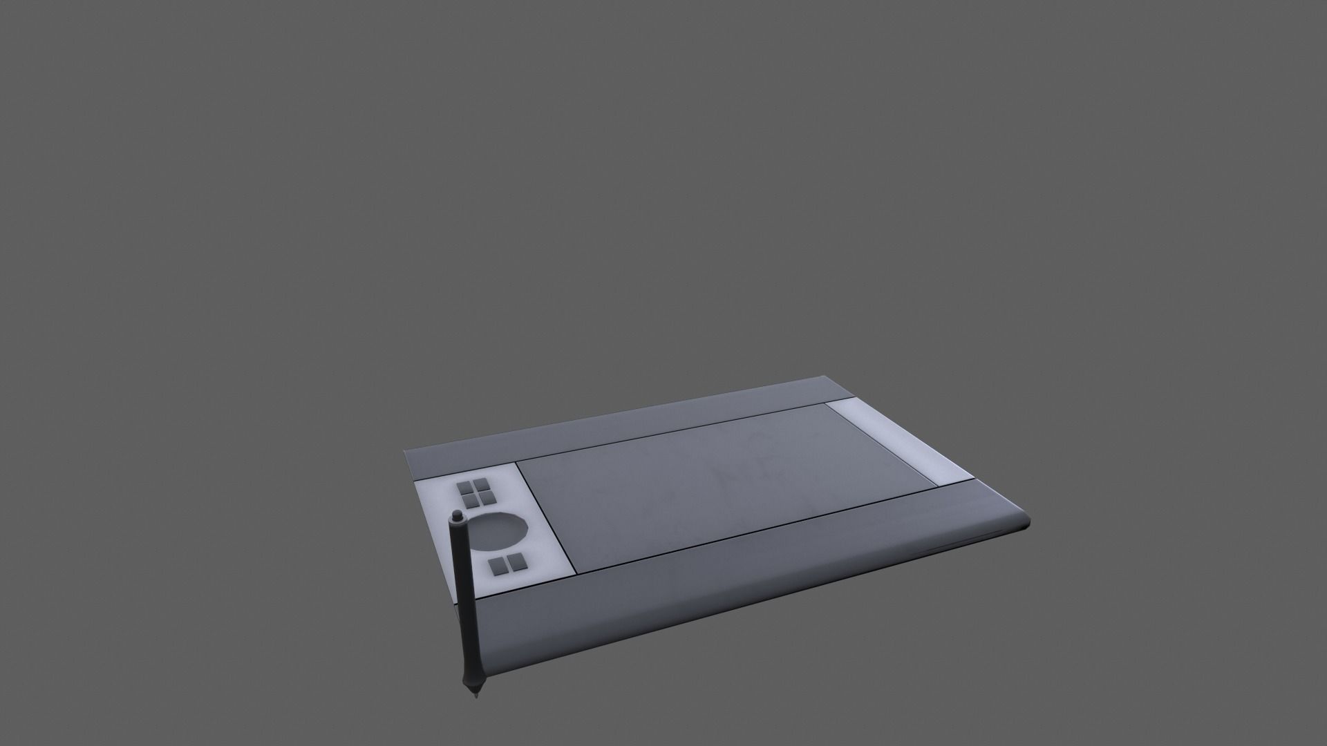 Graphic tablet Low-poly 3D model_4