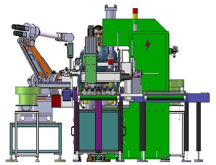 Universal joint production line 3D model_2